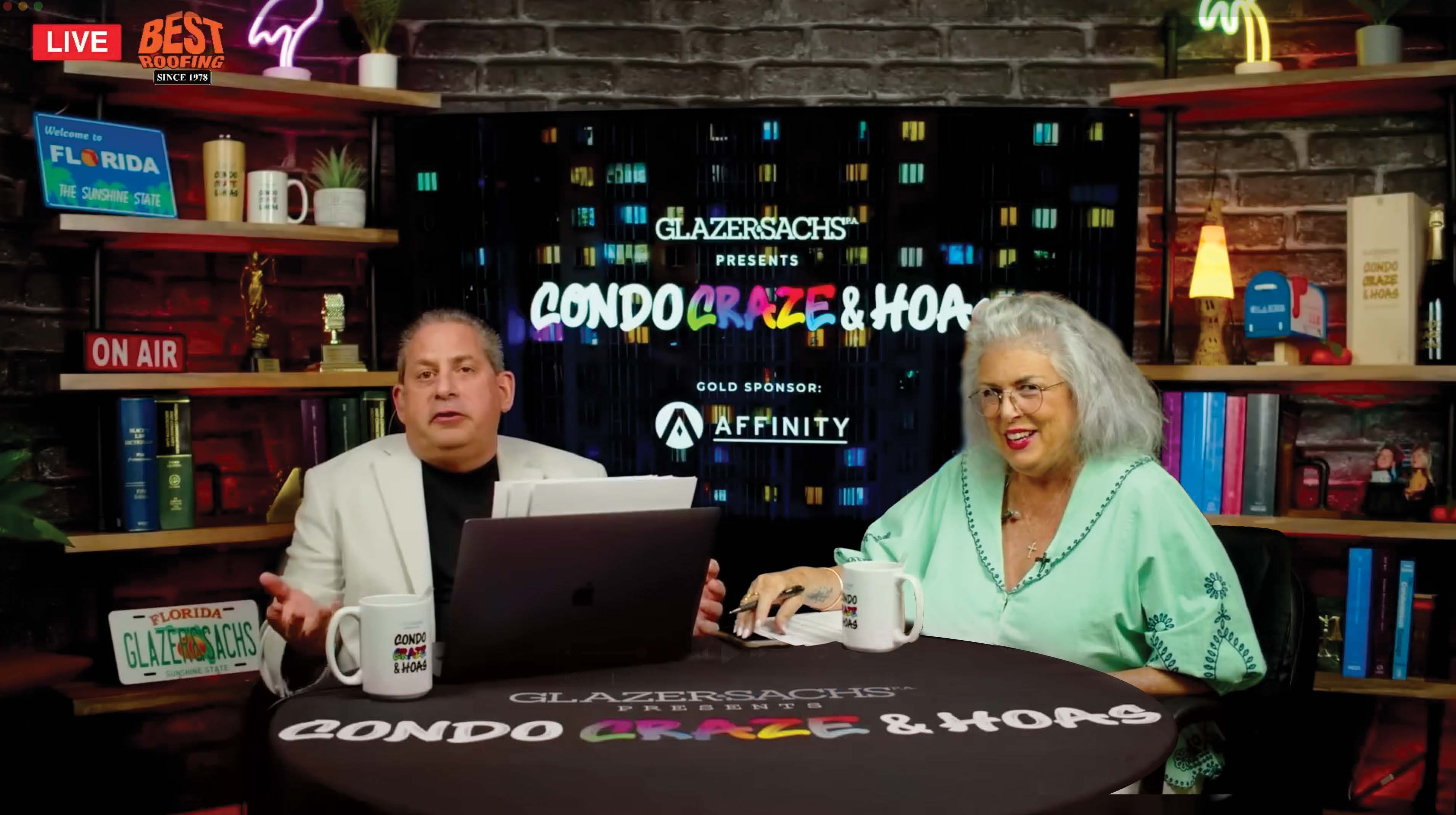 Eric Glazer and a guest broadcasting from the Condo Craze and HOAs studio